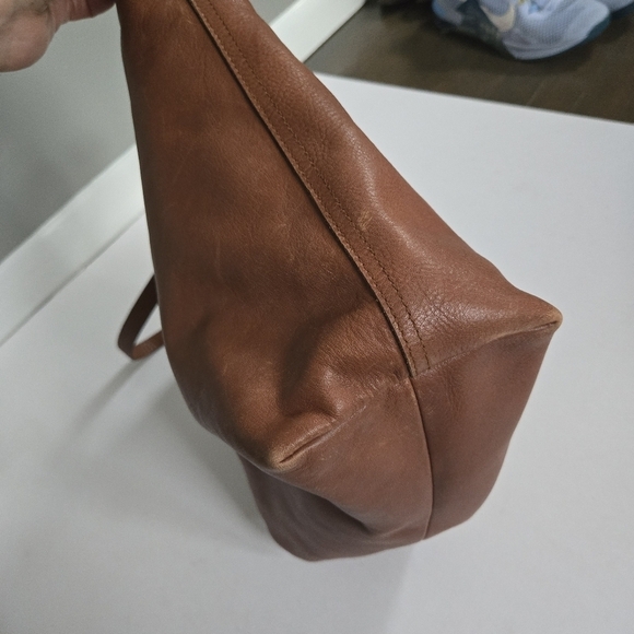 Madewell crossbody satchel - The Transport Satchel - cognac brown leather - Picture 9 of 14